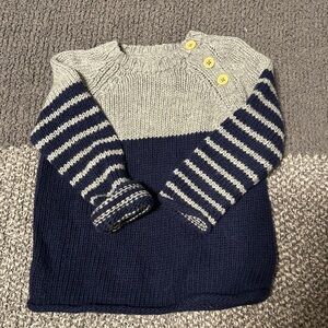 Baby Boden Knit Sweater with Yellow Buttons